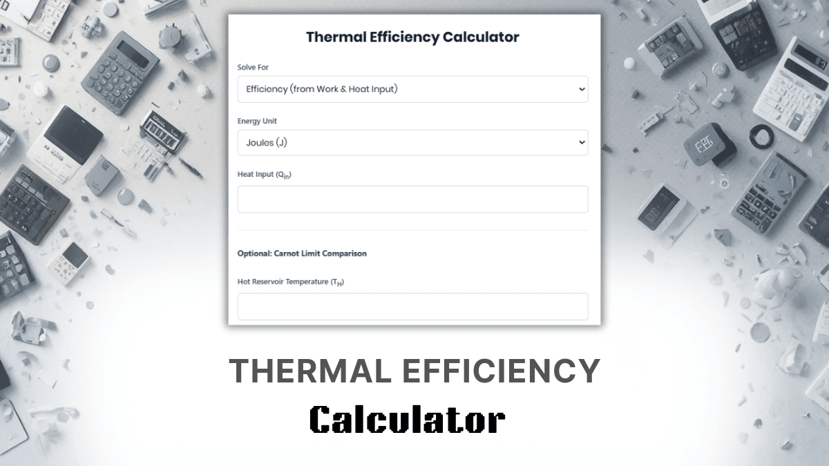 Thermal Efficiency Calculator