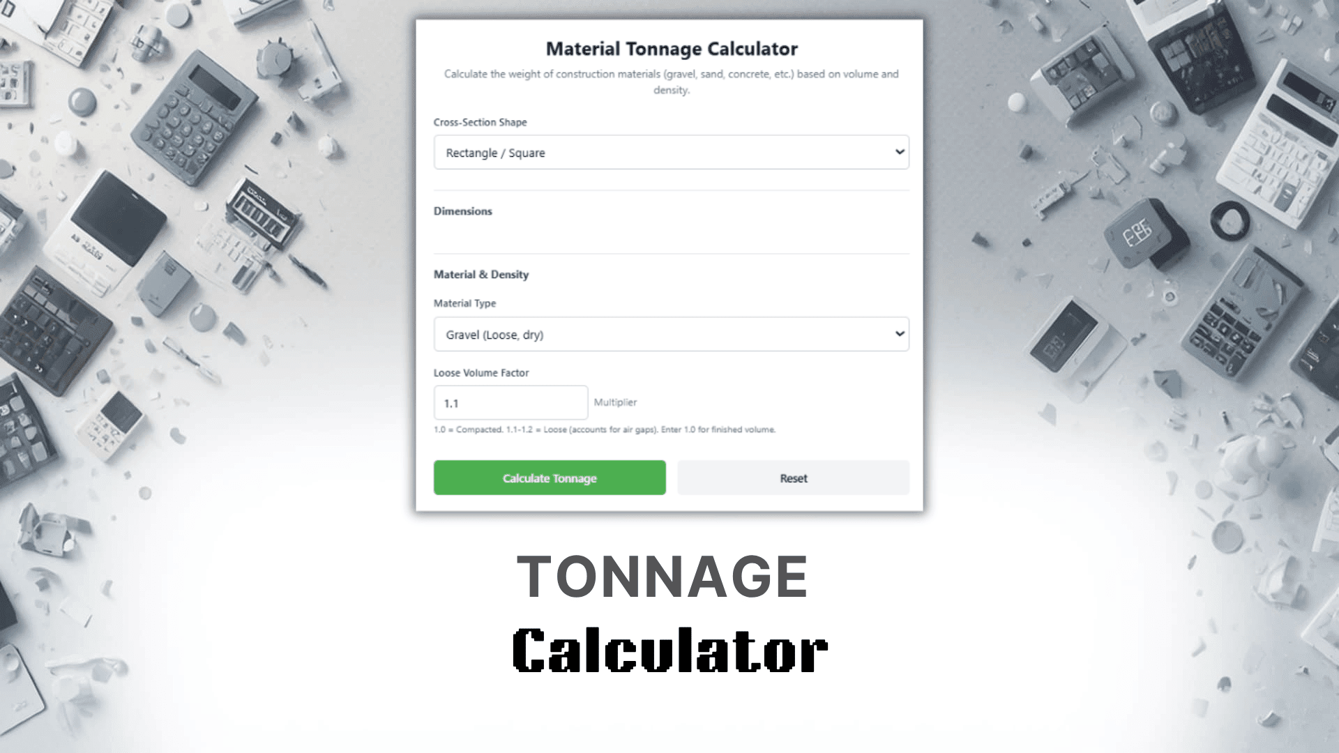 Tonnage Calculator