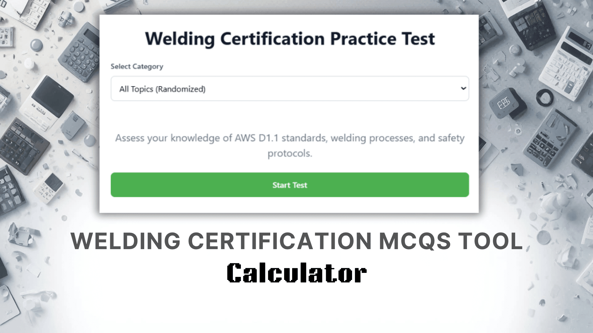 Welding Certification MCQS Tool Calculator