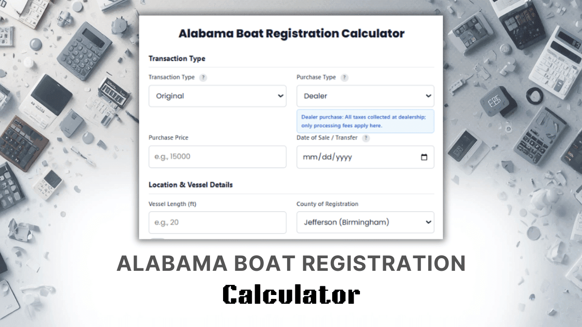 Alabama Boat Registration Calculator