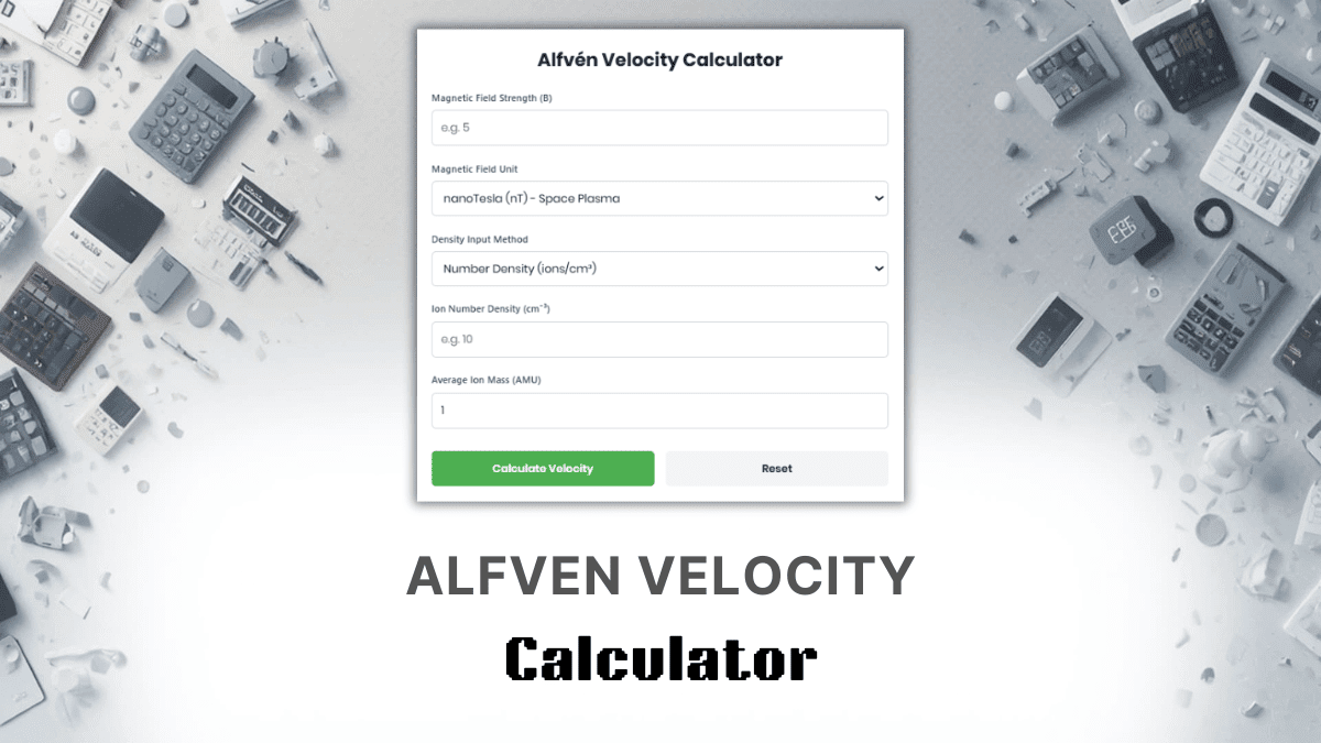 Alfven Velocity Calculator