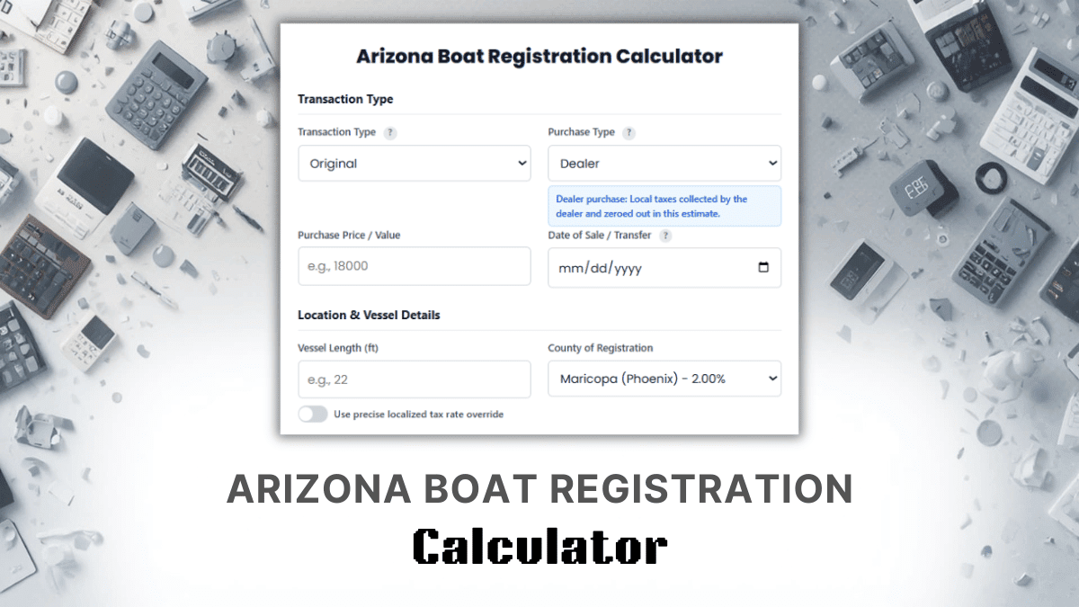 Arizona Boat Registration Calculator
