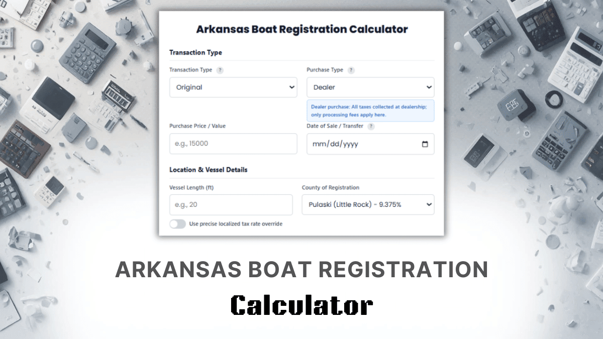Arkansas Boat Registration Calculator