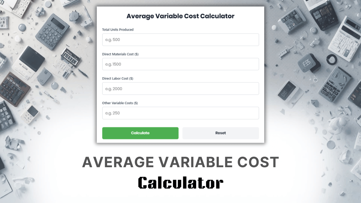 Average Variable Cost Calculator