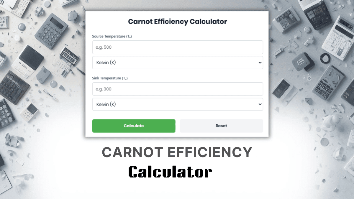 Carnot Efficiency Calculator