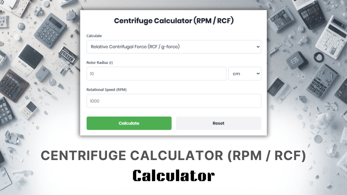 Centrifuge Calculator