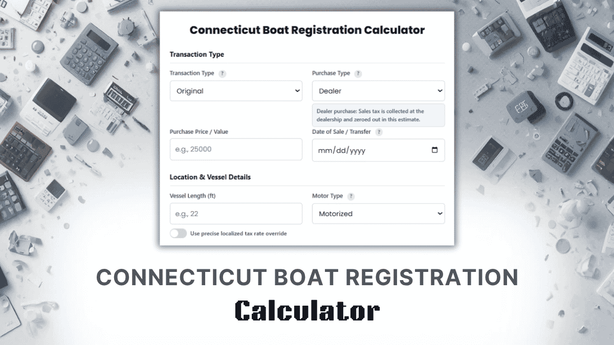 Connecticut Boat Registration Calculator