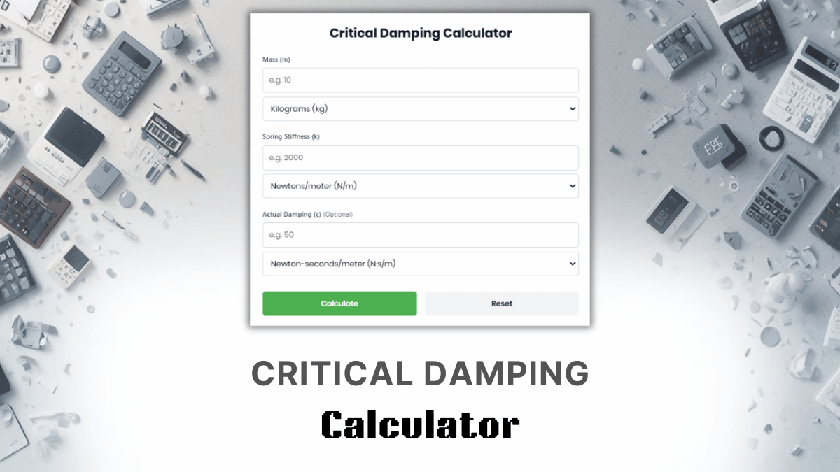 Critical Damping Calculator
