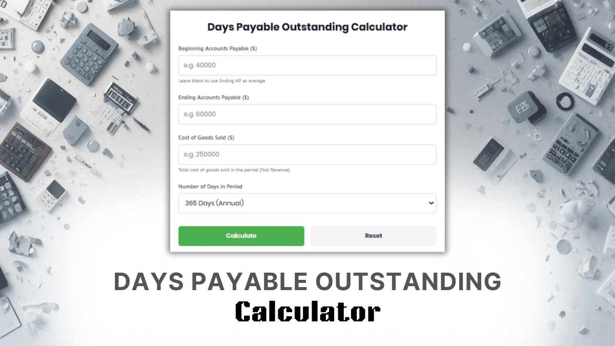 Days Payable Outstanding Calculator