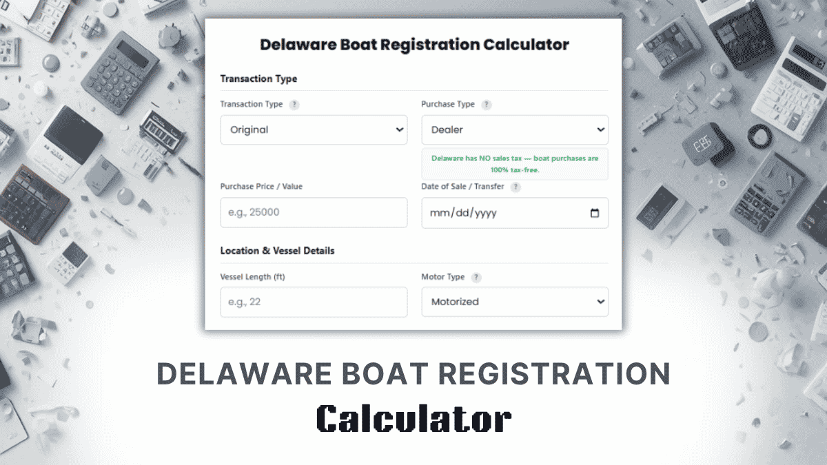 Delaware Boat Registration Calculator