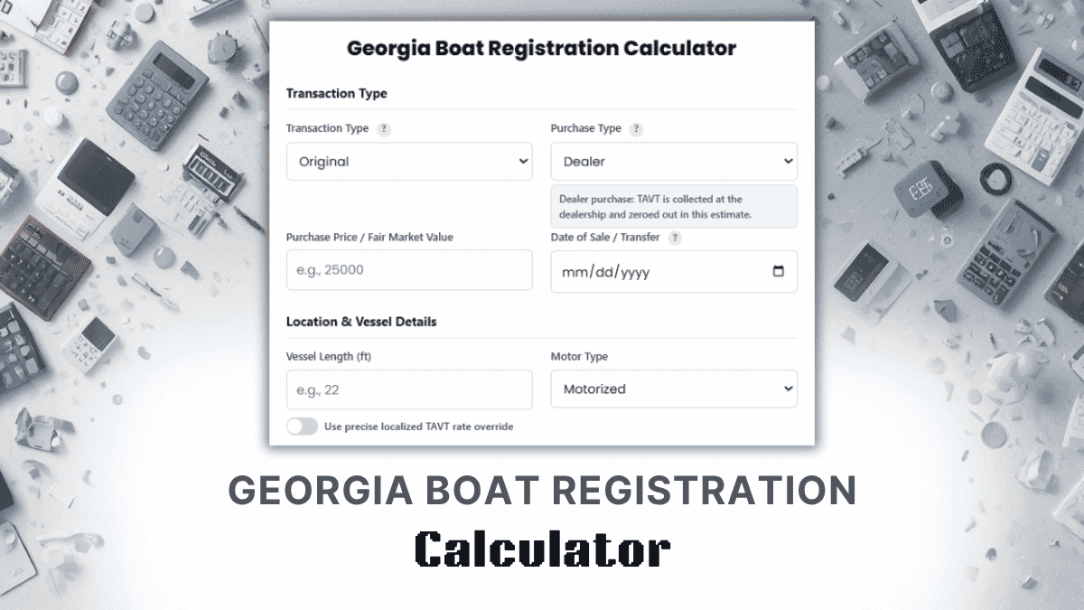 Georgia Boat Registration Calculator