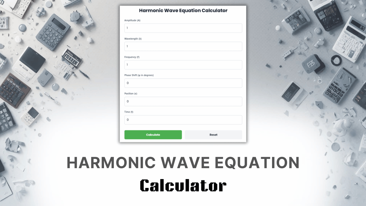 Harmonic Wave Equation Calculator