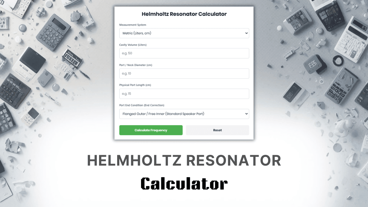 Helmholtz Resonator Calculator