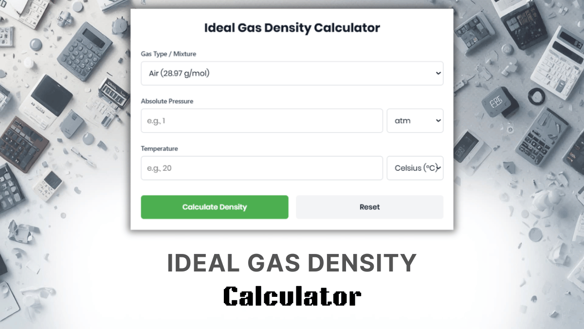 Ideal Gas Density Calculator
