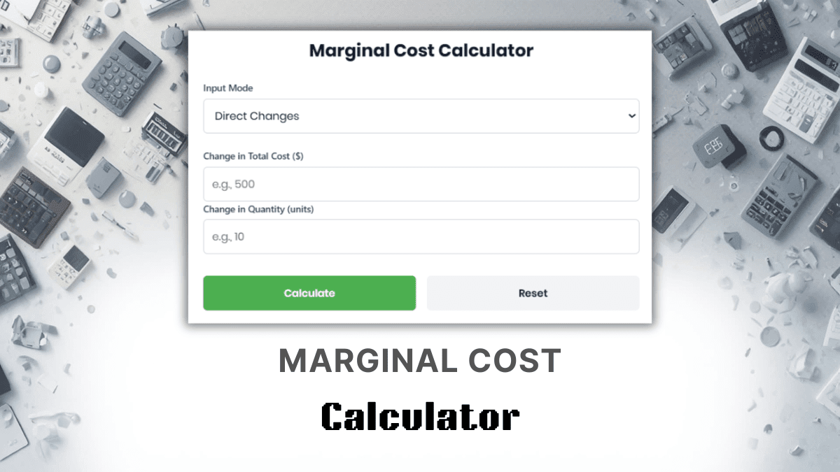 Marginal Cost Calculator