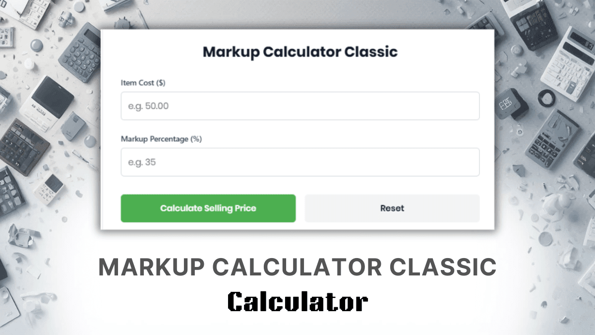 Markup Calculator Classic Calculator