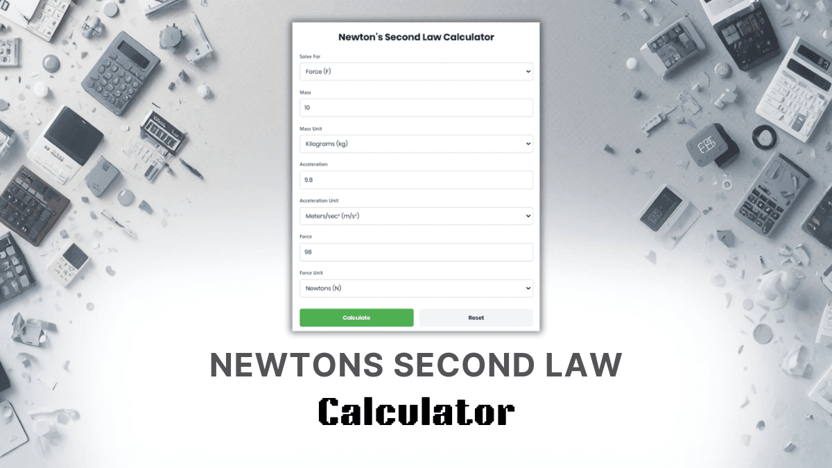 Newtons Second Law Calculator