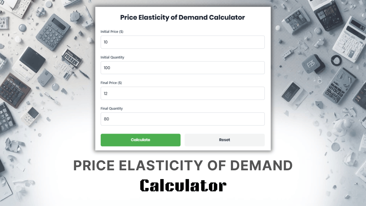 Price Elasticity Of Demand Calculator