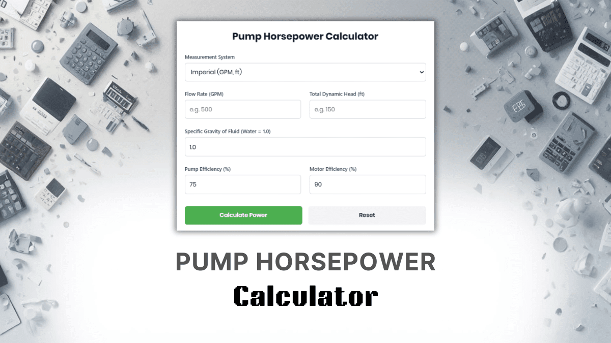 Pump Horsepower Calculator