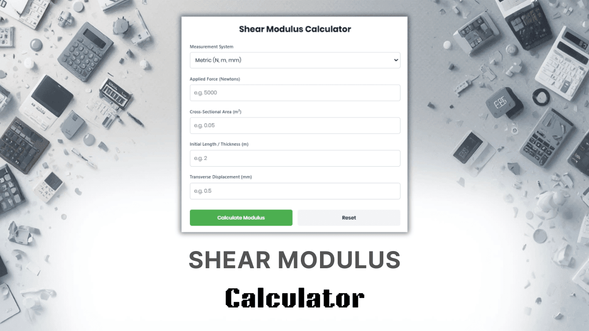 Shear Modulus Calculator