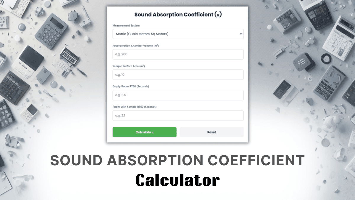 Sound Absorption Coefficient Calculator