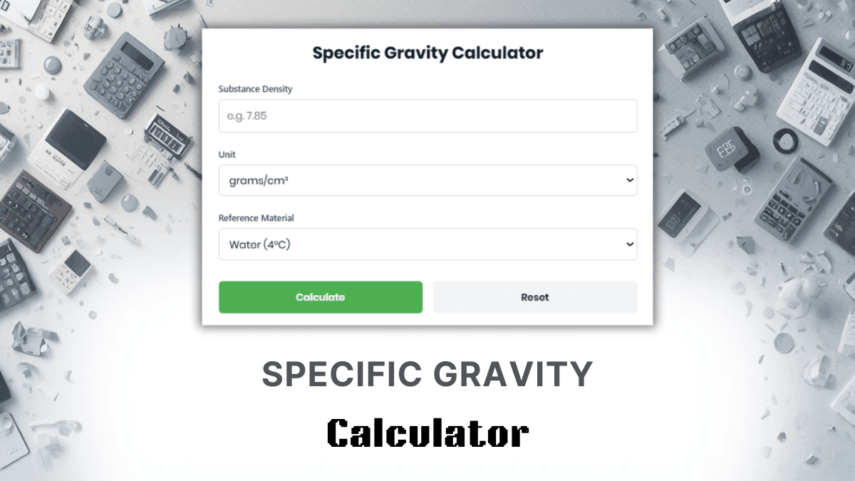 Specific Gravity Calculator