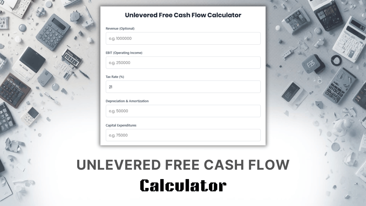Unlevered Free Cash Flow Calculator