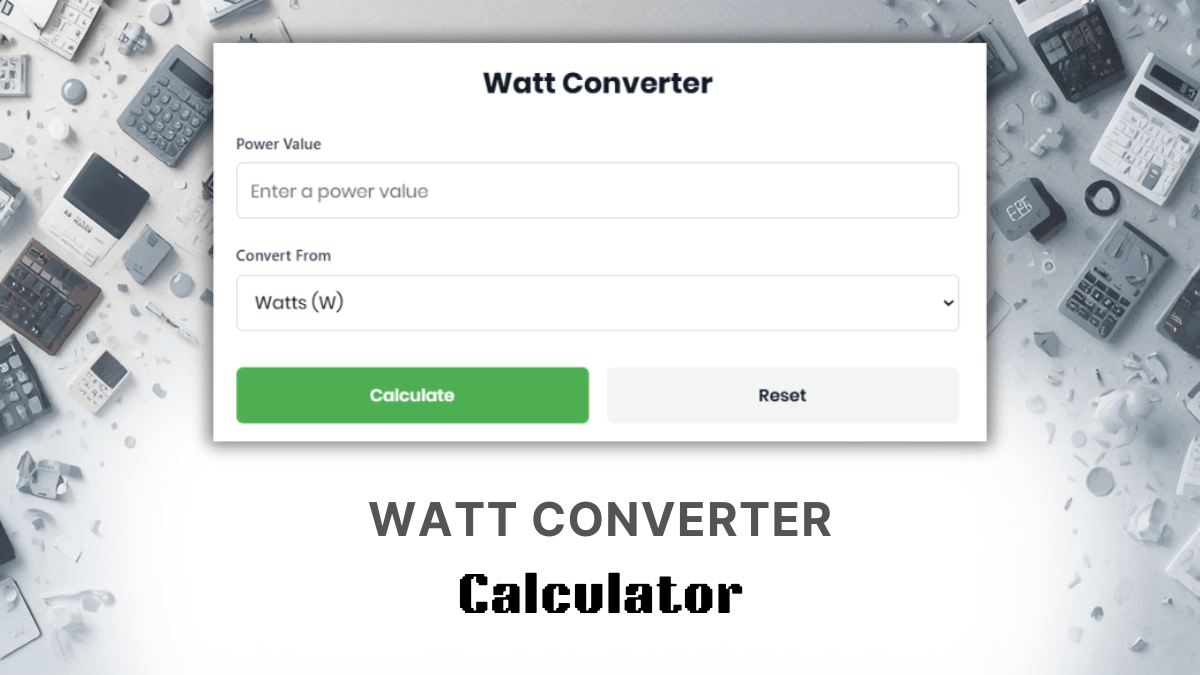 Watt Converter Calculator