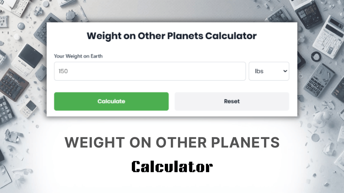 Weight On Other Planets Calculator
