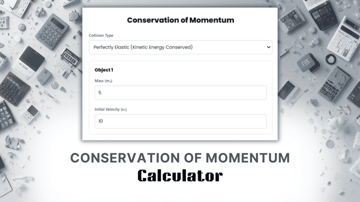 Conservation Of Momentum Calculator