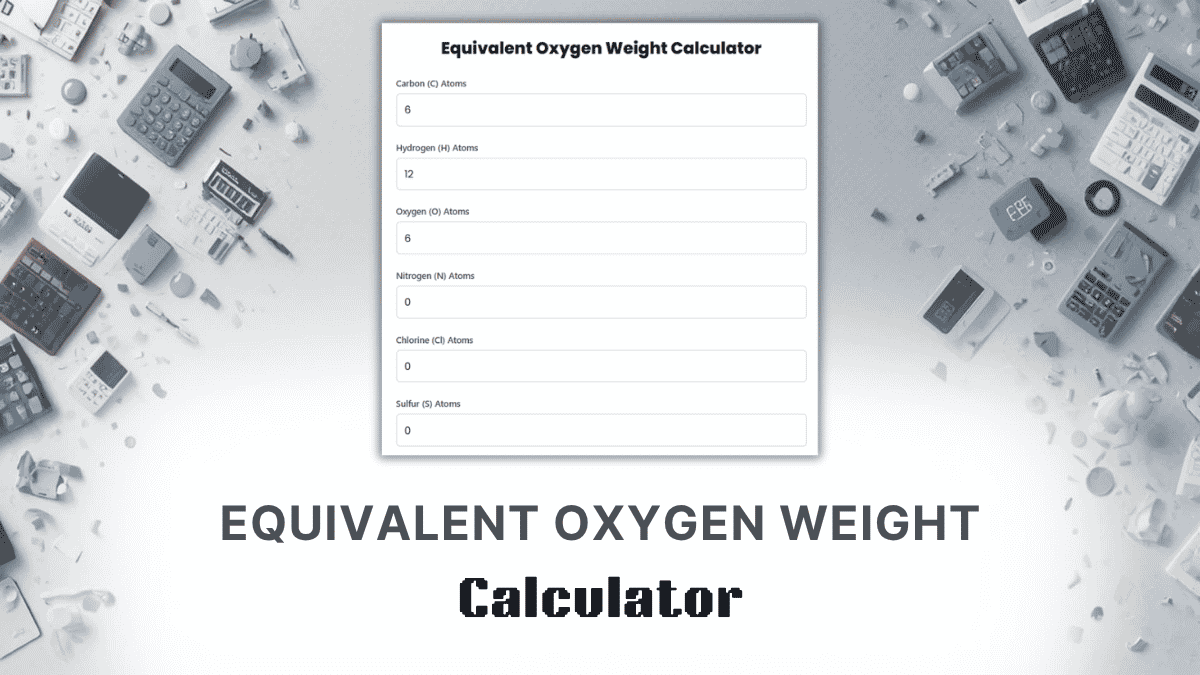 Equivalent Oxygen Weight Calculator