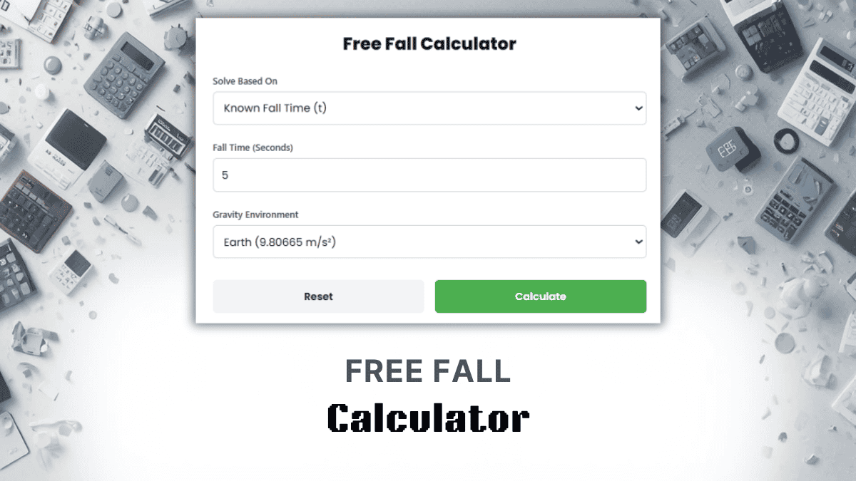 Free Fall Calculator