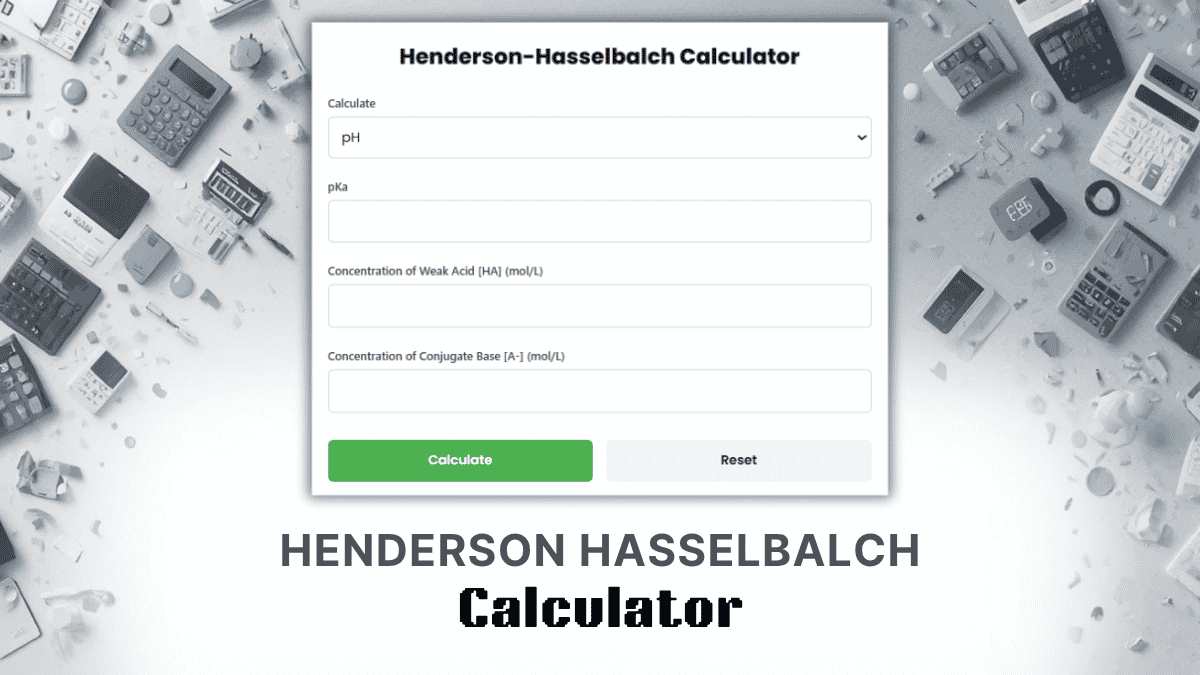 Henderson Hasselbalch Calculator