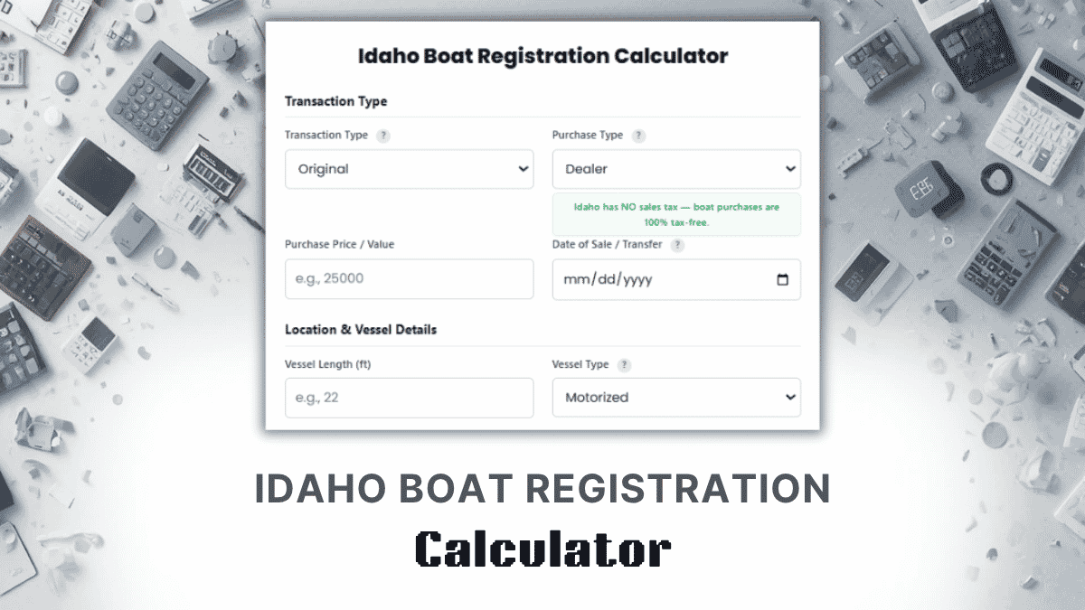 Idaho Boat Registration Calculator