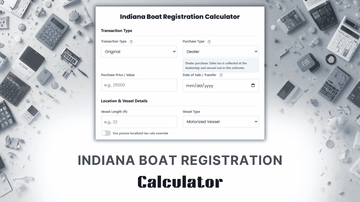 Indiana Boat Registration Calculator