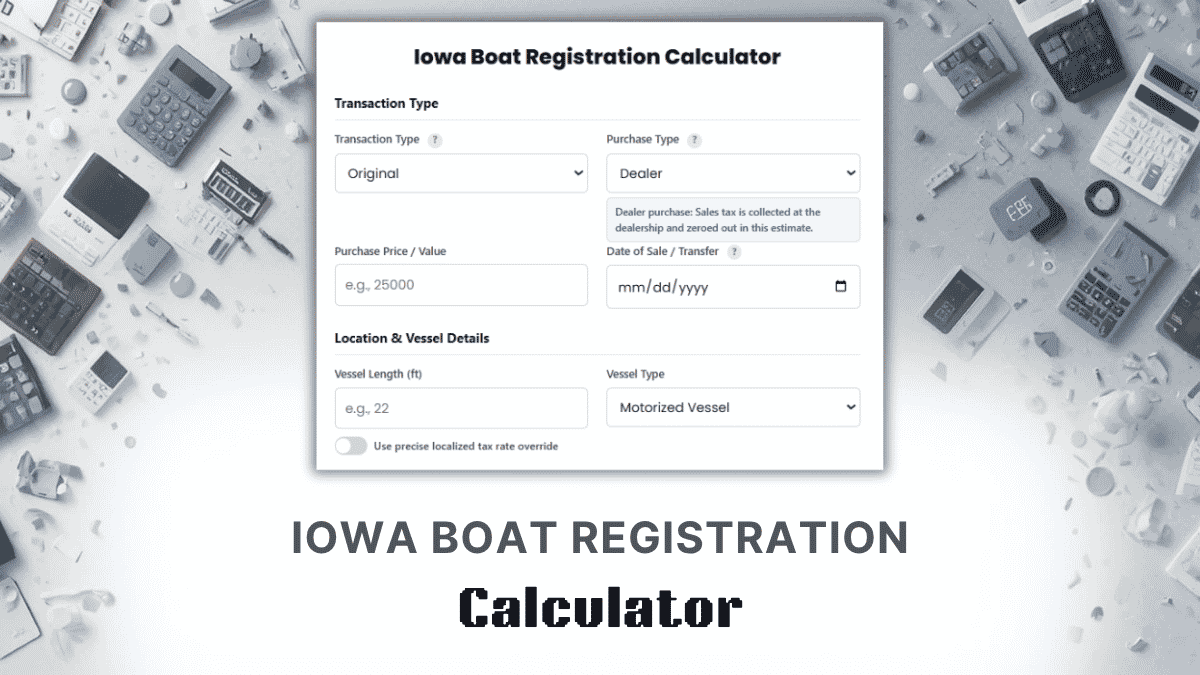 Iowa Boat Registration Calculator