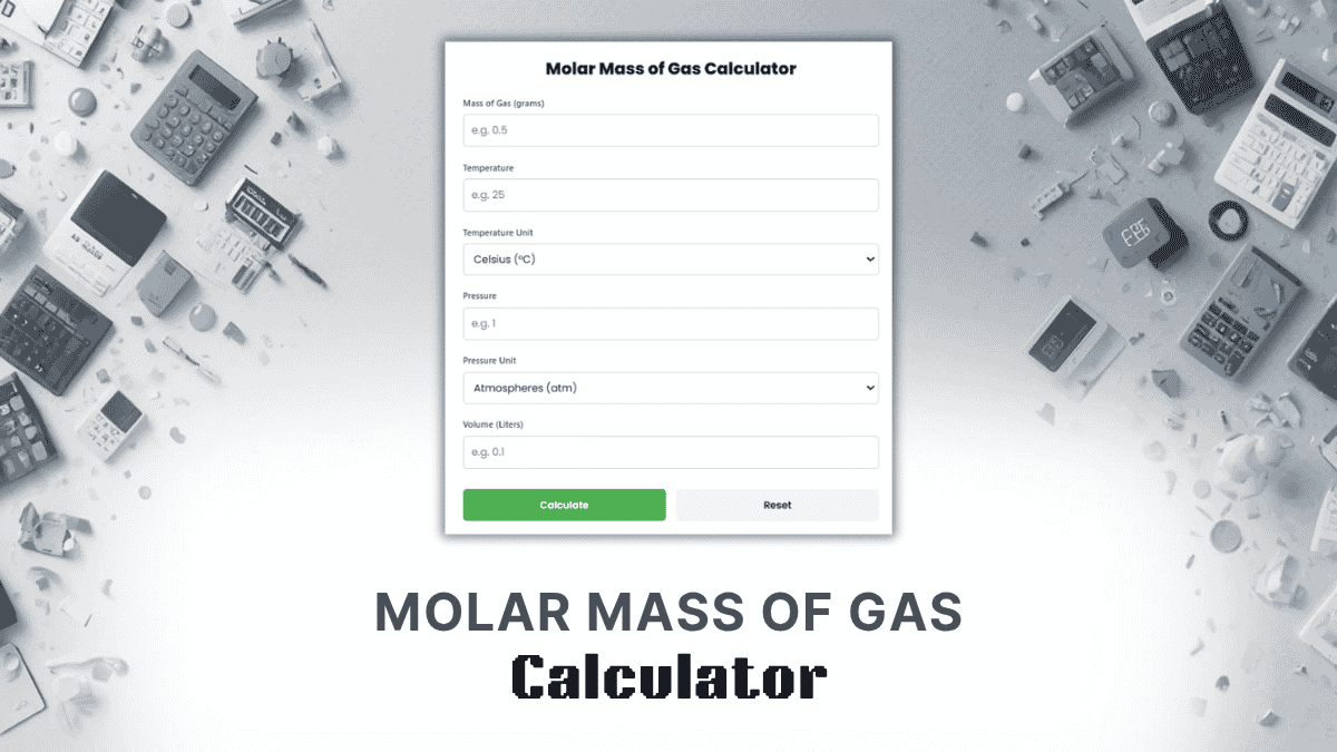 Molar Mass Of Gas Calculator