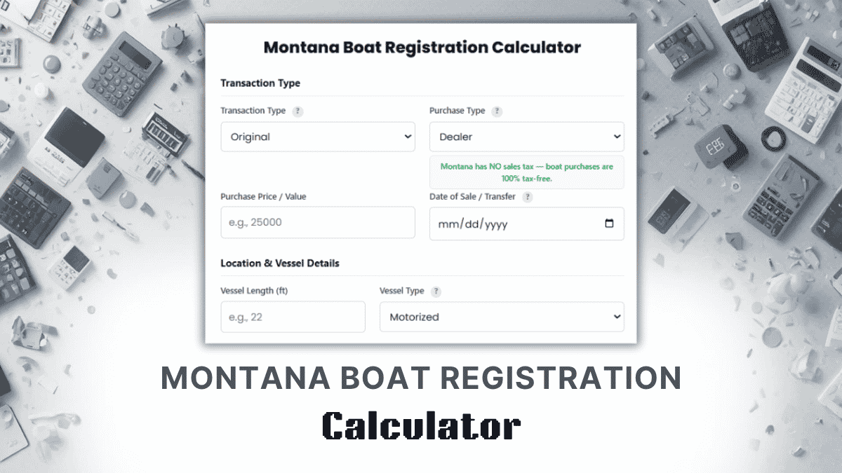 Montana Boat Registration Calculator