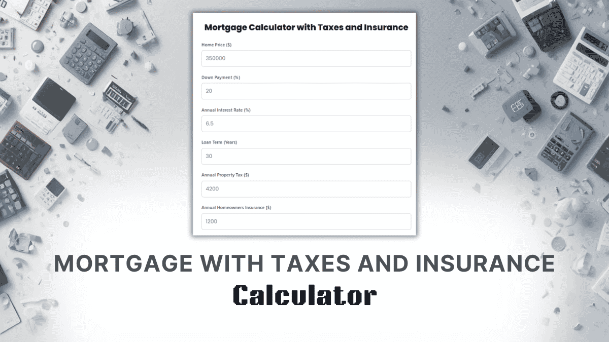 Mortgage With Taxes And Insurance Calculator