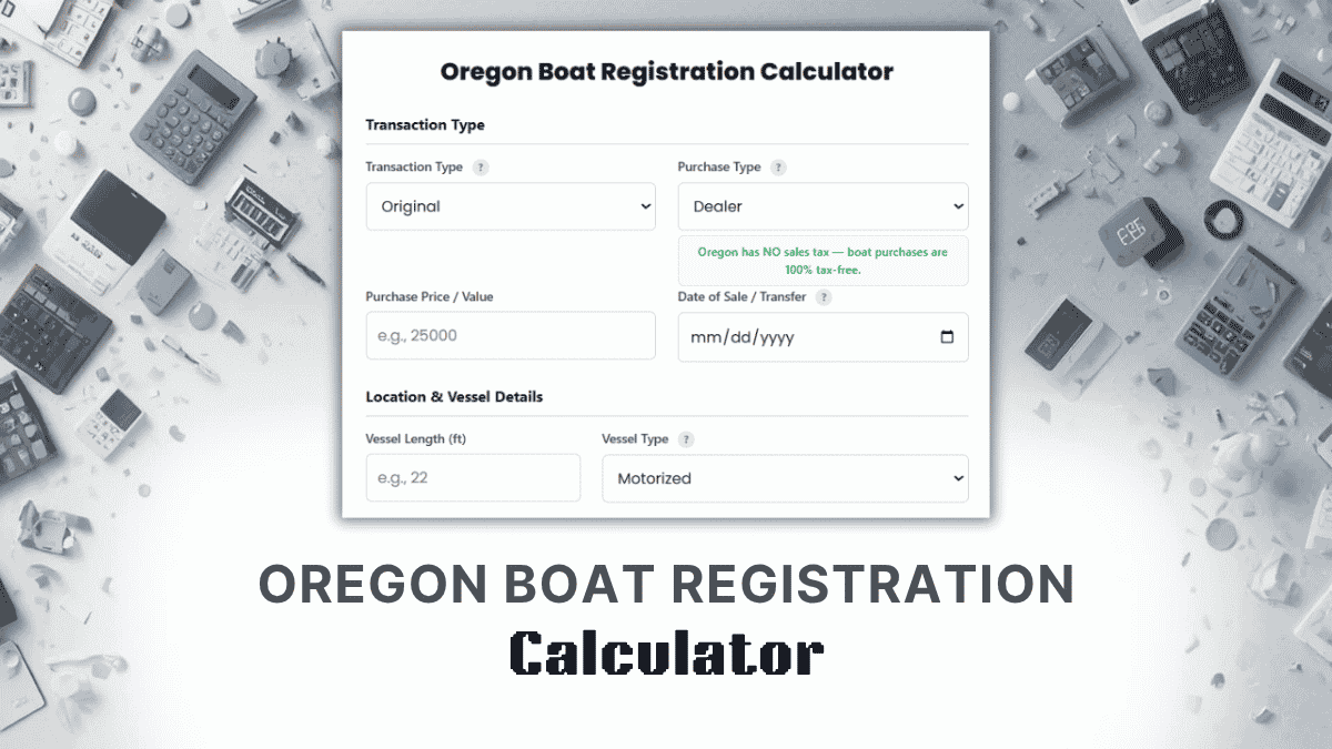 Oregon Boat Registration Calculator