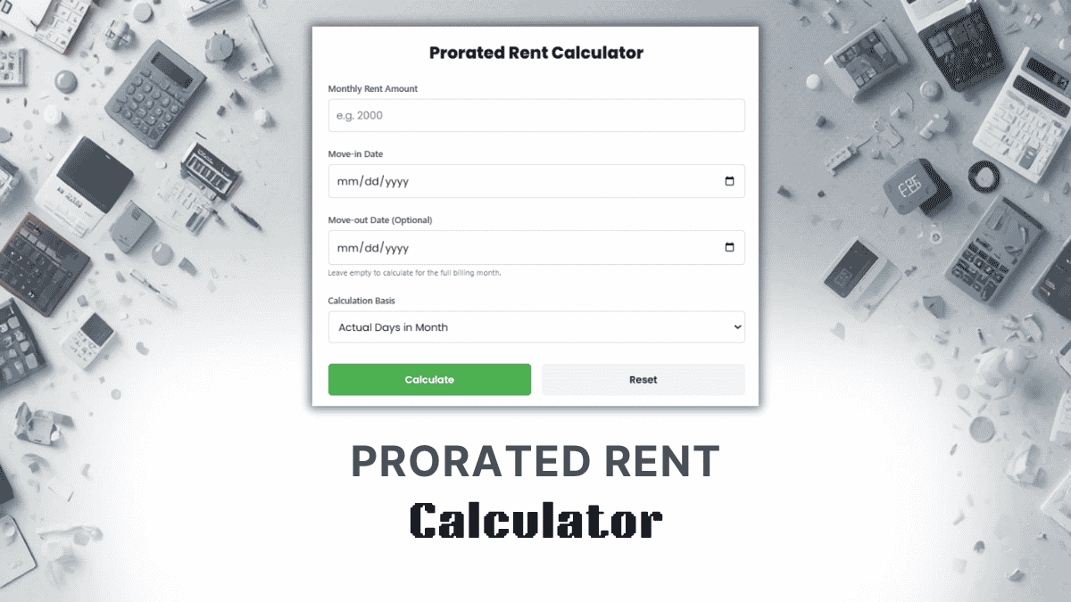 Prorated Rent Calculator