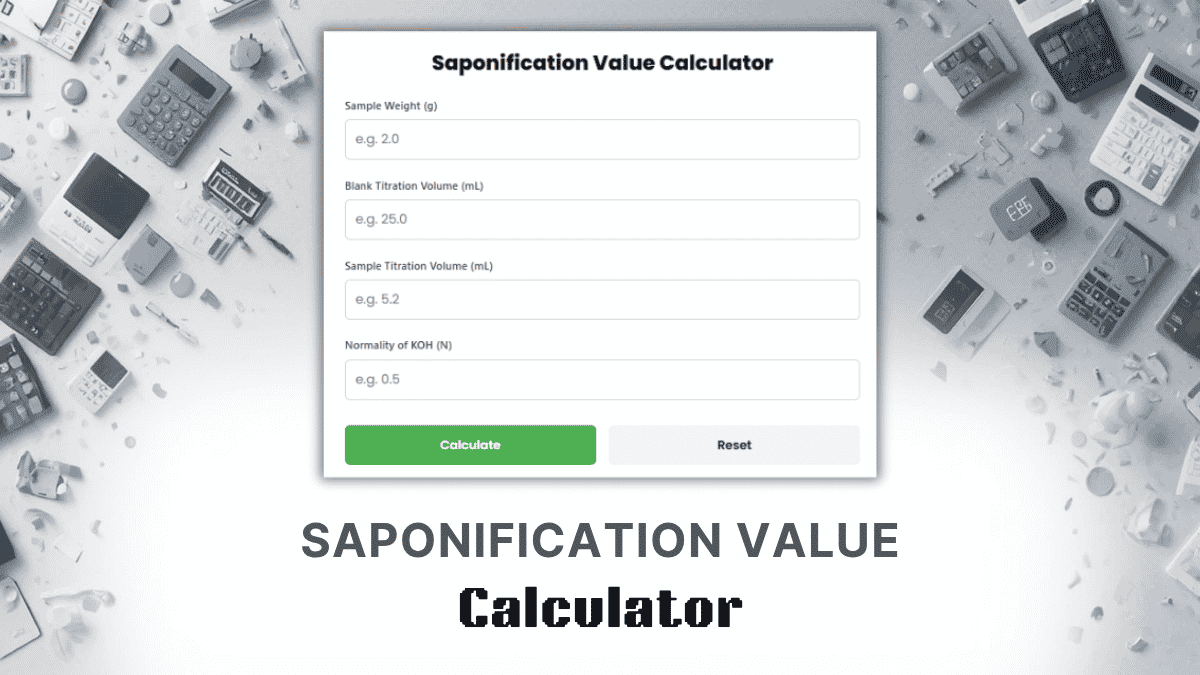 Saponification Value Calculator