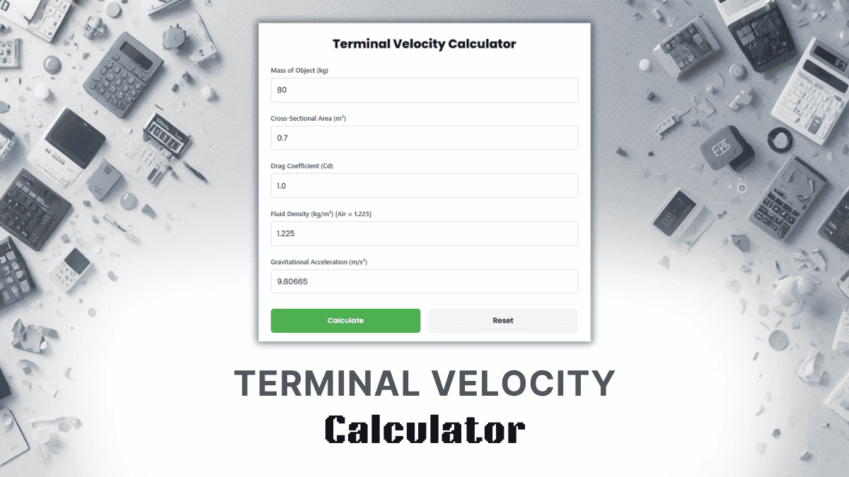 Terminal Velocity Calculator