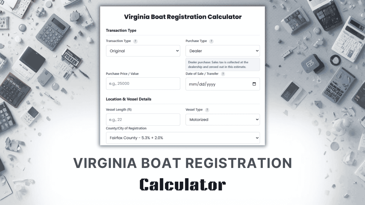 Virginia Boat Registration Calculator