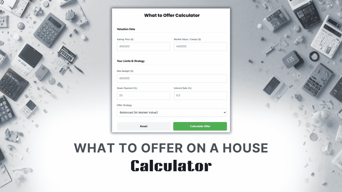 What To Offer On A House Calculator