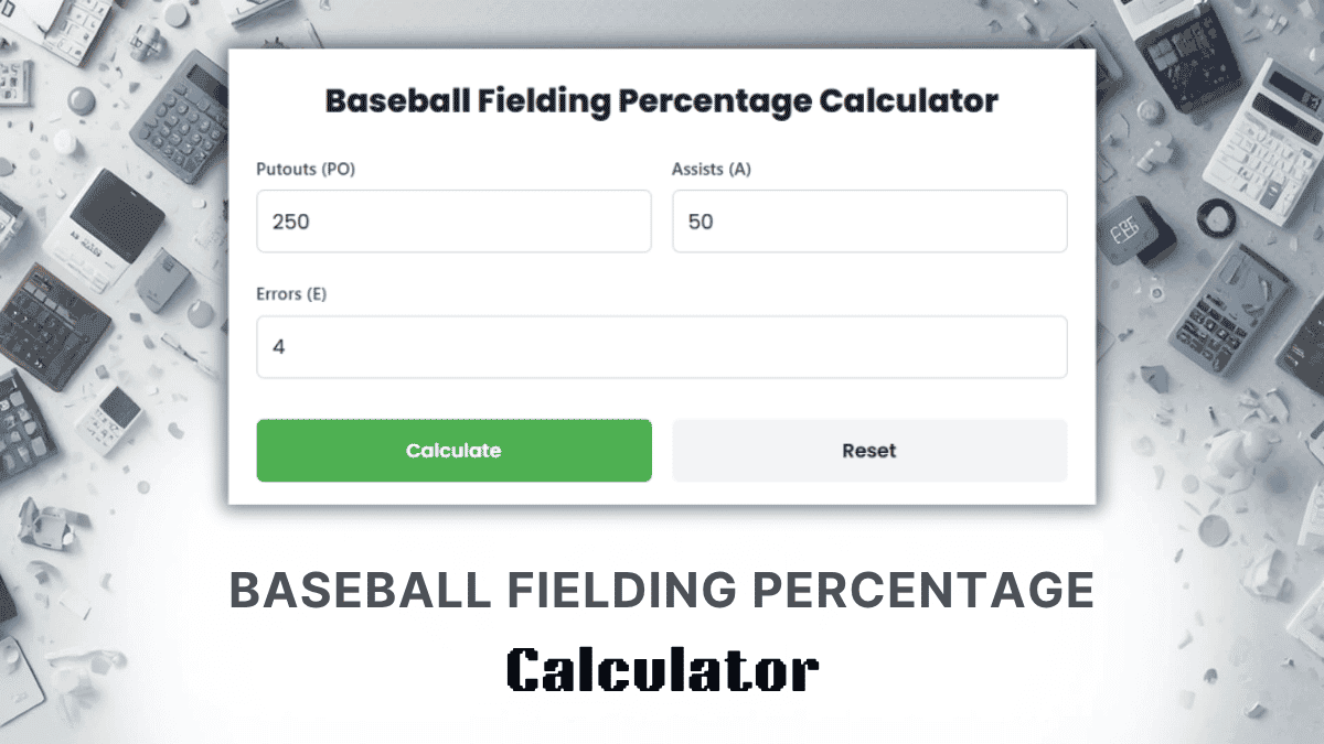 Baseball Fielding Percentage Calculator