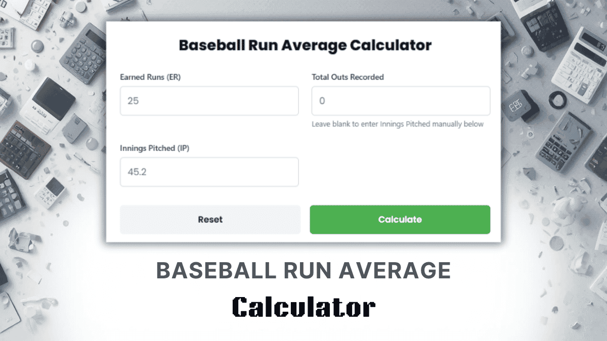 Baseball Run Average Calculator