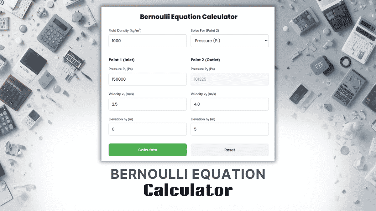 Bernoulli Equation Calculator