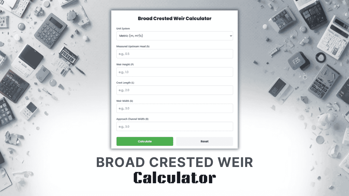 Broad Crested Weir Calculator