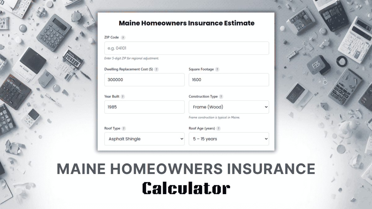 Maine Homeowners Insurance Calculator